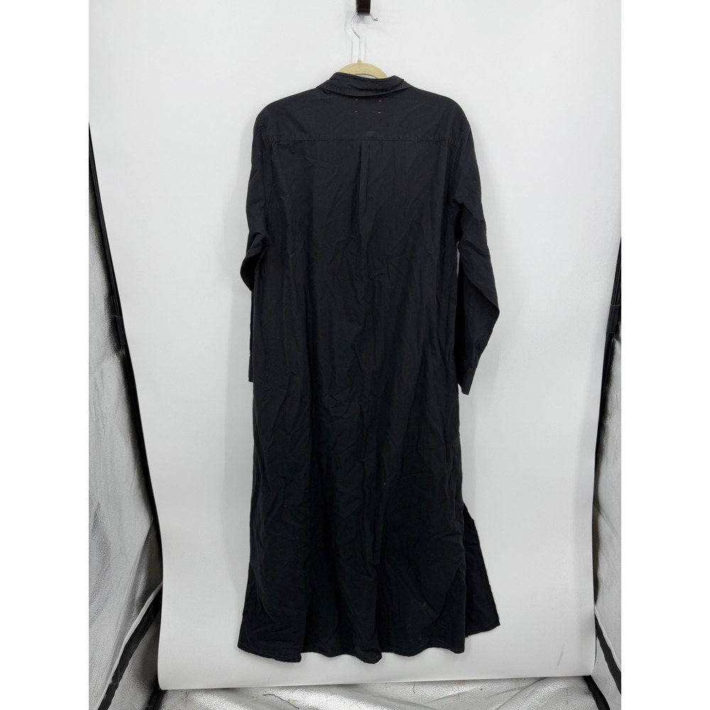 Xirena Boden Dress Womens Large Black Cotton Maxi Button Down Long Sleeve NEW - Picture 4 of 9